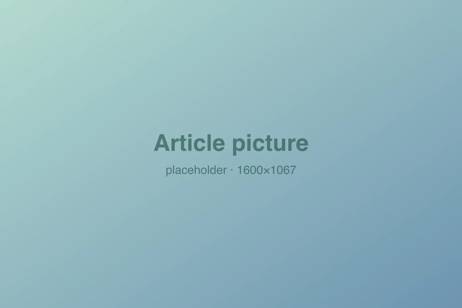 Article picture — placeholder