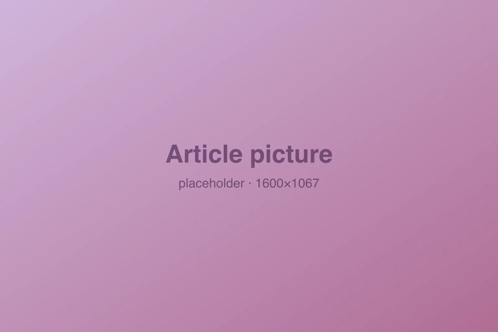 Article picture — placeholder